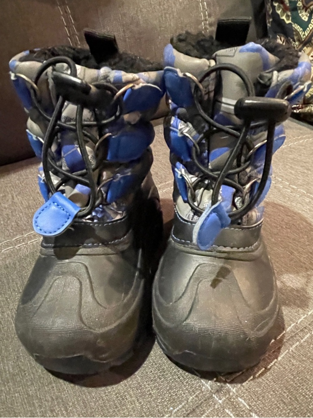 Kids Insulated Snow Boots - Blue/Black